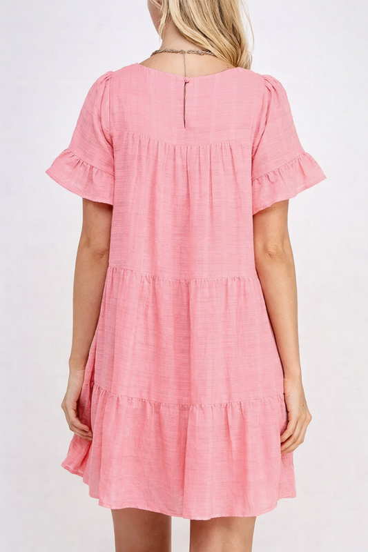 Pink Tiered Dress