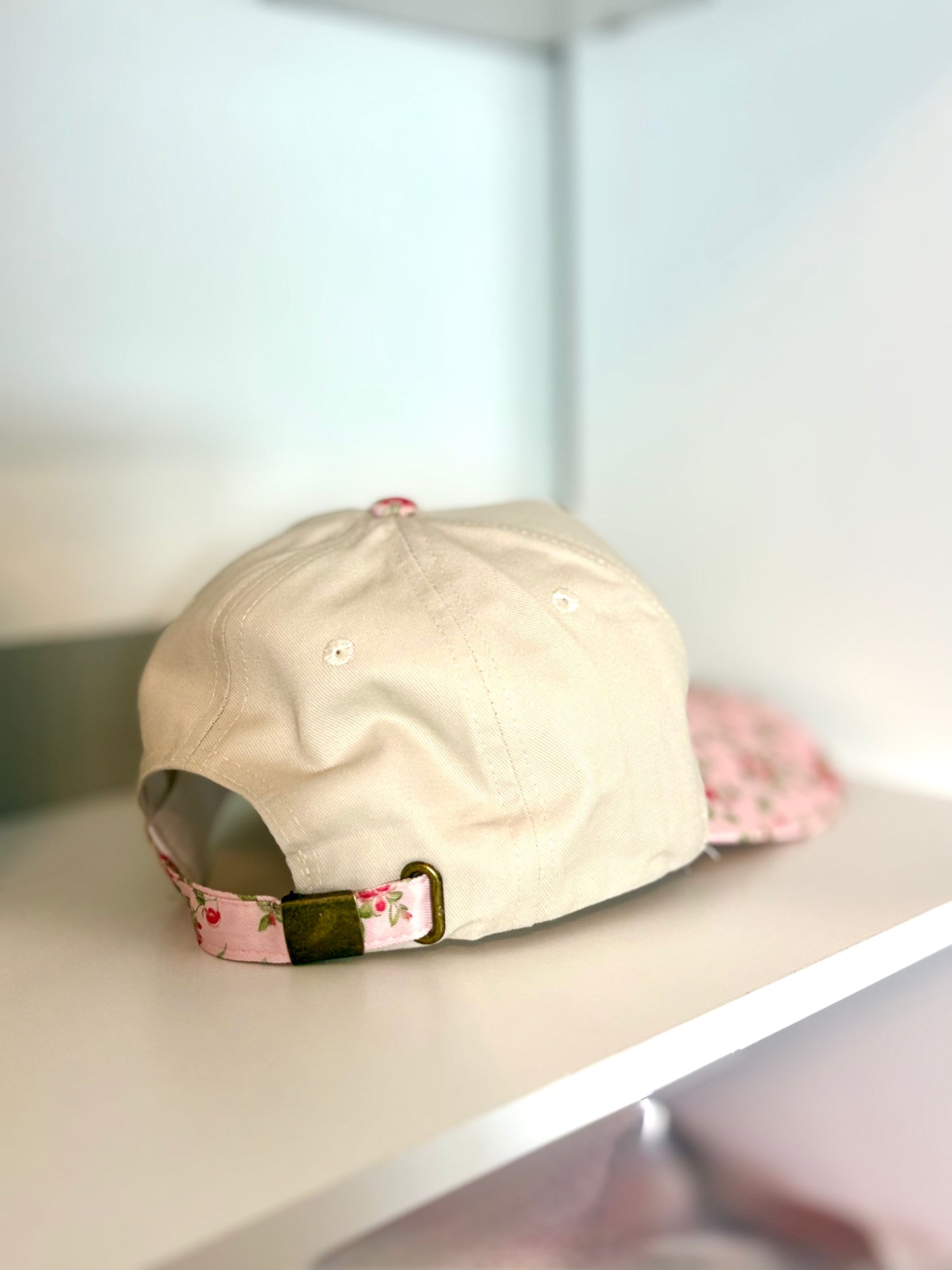 "All For His Glory" Pink Floral Cotton Hat