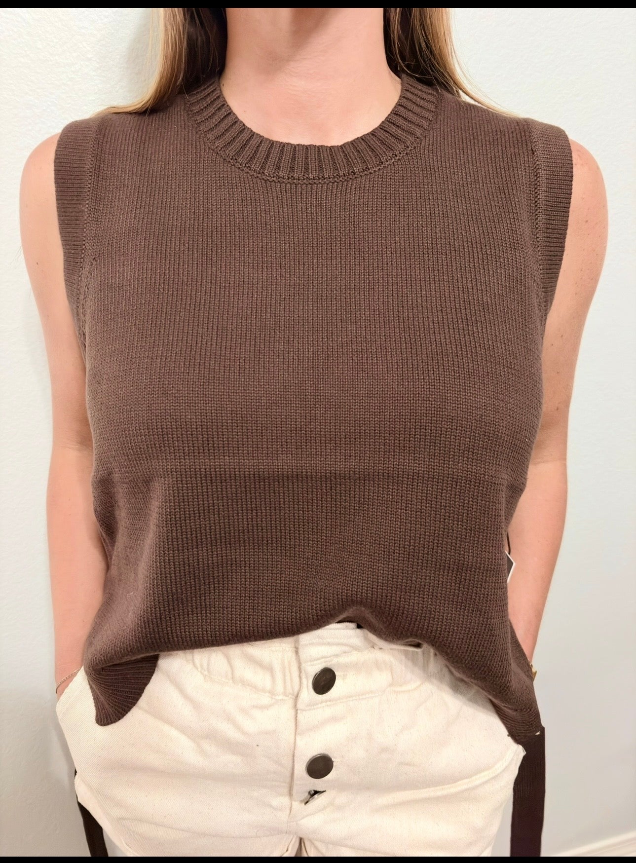 Knitted Back Detail Top