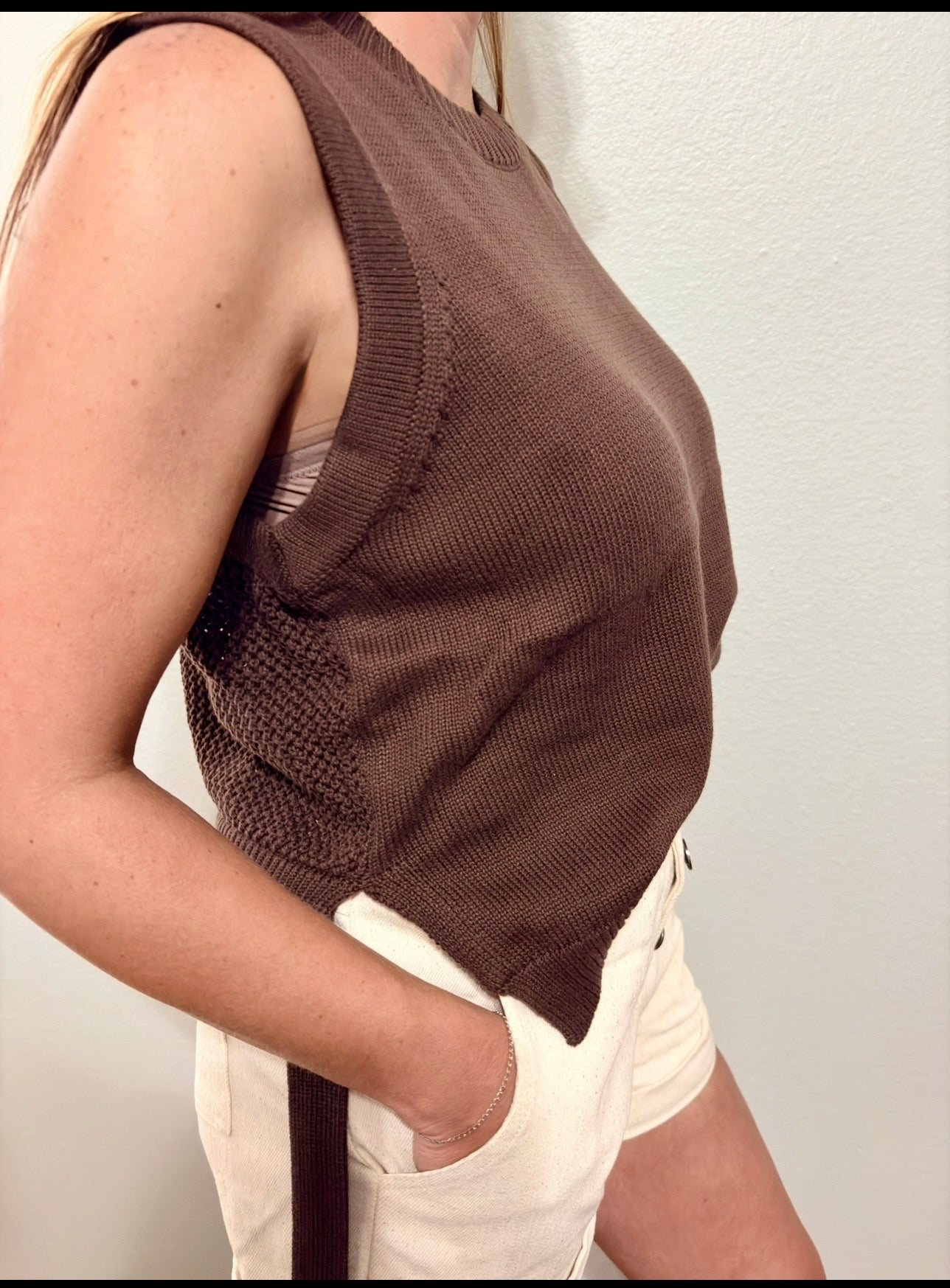 Knitted Back Detail Top