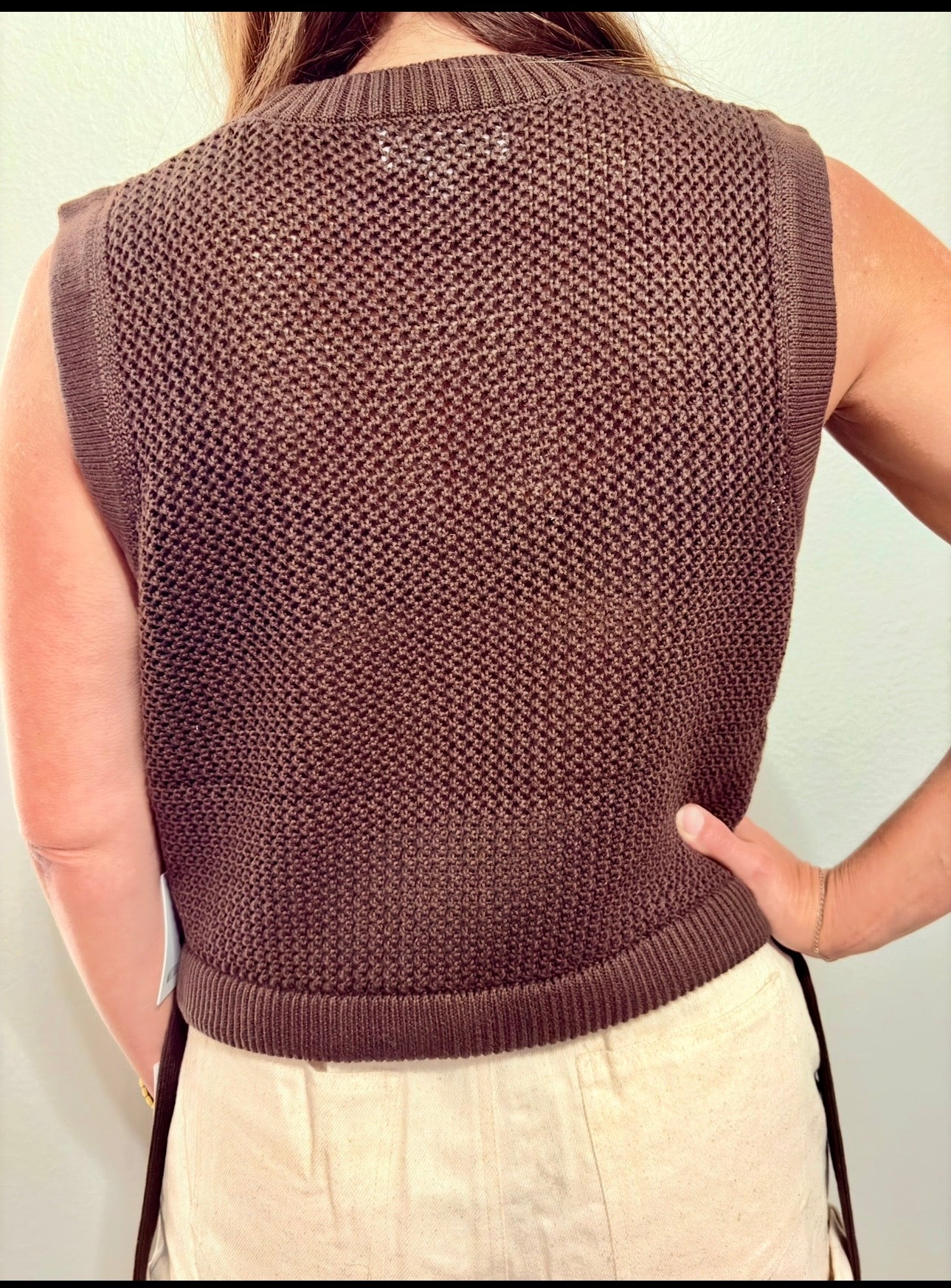 Knitted Back Detail Top